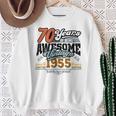 70歳の誕生日 ヴィンテージ 1955 70 Years Of Being Awesome レトロ スウェットシャツ 年配の女性への贈り物