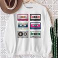 80 年代のロック カセットシャツ男性ヴィンテージ ロック カセット テープ スウェットシャツ 年配の女性への贈り物