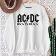 AcDcロックミュージックバンドバックブラックロゴ。 スウェットシャツ 年配の女性への贈り物