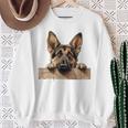 Affectionate Peek ジャーマンシェパードドッグ 長袖tシャツ スウェットシャツ 年配の女性への贈り物
