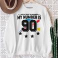 Age Is Just Number スポーツ 90歳 面白い 90歳の誕生日 スウェットシャツ 年配の女性への贈り物