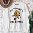 All You Need Is Love And Cookies レトロ 70年代 かわいい ハッピークッキー 長袖tシャツ スウェットシャツ 年配の女性への贈り物