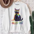 Ally Cat Lgbtゲイプライド月間2025レインボー平等権 スウェットシャツ 年配の女性への贈り物