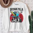 Budgiezilla 面白いインコ セキセイインコ セキセイインコ セキセイインコ 鳥好き スウェットシャツ 年配の女性への贈り物