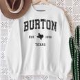 Burton Texas Tx ビンテージ アスレチック ブラックスポーツデザイン スウェットシャツ 年配の女性への贈り物