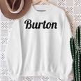Burton バートン の名前を言うトップ スウェットシャツ 年配の女性への贈り物