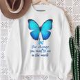 Be The Change 蝶 スウェットシャツ 年配の女性への贈り物