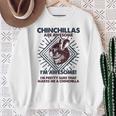Chinchillas Are Awesome 面白いチンチラママパパ スウェットシャツ 年配の女性への贈り物