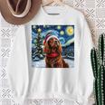 Cockerpanieltarry Night Christmasan Gogh Doganta Hat 長袖tシャツ スウェットシャツ 年配の女性への贈り物