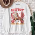 Cowboy Take Me Away ウエスタンバレンタインデー 長袖tシャツ スウェットシャツ 年配の女性への贈り物