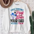 Dad Loves You Free Throw Or Pink Bows 性別発表 スウェットシャツ 年配の女性への贈り物
