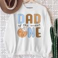 Dad Of Theweet One クッキーとミルク 1歳の誕生日パーティー スウェットシャツ 年配の女性への贈り物