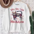Dia De Los Meowtos Muertos シュガースカル キャット 死者の日 スウェットシャツ 年配の女性への贈り物