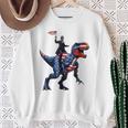 Dino Abraham Lincoln 4Th Of July Boys American Flag スウェットシャツ 年配の女性への贈り物