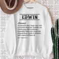 Edwin 面白いフレーズ 名前の定義付き スウェットシャツ 年配の女性への贈り物