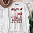 Elbows Up Canada Est 1867 カナダ国旗 カナダ地図 カナダ スウェットシャツ 年配の女性への贈り物