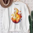 Fire Element Flameのグラフィックアート。あらゆる年齢の方に。 スウェットシャツ 年配の女性への贈り物