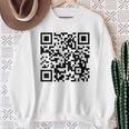 Fu Qr スキャンコード 皮肉ユーモア Fuバックプリント スウェットシャツ 年配の女性への贈り物
