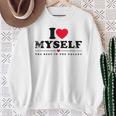 I Love Myself I Heart Myself スウェットシャツ 年配の女性への贈り物