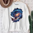 Galaxy Backprint スウェットシャツ 年配の女性への贈り物