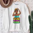 God Goals グラインドメラニン クリスチャン 楽しい ブラック クイーン ガールズ スウェットシャツ 年配の女性への贈り物