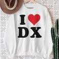 I Heart Dx Initials I Love DX First And Last Name D X スウェットシャツ 年配の女性への贈り物