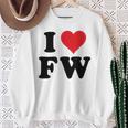 I Heart Fw Initials I Love FW First And Last Name F W スウェットシャツ 年配の女性への贈り物
