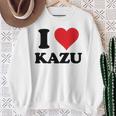 I Heart Kazu 名 I Love パーソナライズ スウェットシャツ 年配の女性への贈り物