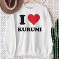 I Heart Kurumi ファーストネーム I Love パーソナライズ スウェットシャツ 年配の女性への贈り物