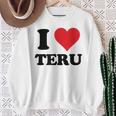 I Heart Teru 名 I Love パーソナライズ スウェットシャツ 年配の女性への贈り物