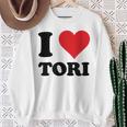 I Heart Tori ファーストネーム I Love パーソナライズ スウェットシャツ 年配の女性への贈り物
