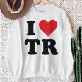 I Heart Tr Initials I Love TR First And Last NameR スウェットシャツ 年配の女性への贈り物