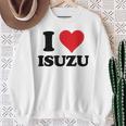 I Heart いすゞ ファーストネーム I Love パーソナライズ スウェットシャツ 年配の女性への贈り物