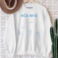 Hello World プログラマープログラミング言語コード 長袖tシャツ スウェットシャツ 年配の女性への贈り物
