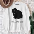 Holland Lop Rabbitブラックシルエット スウェットシャツ 年配の女性への贈り物