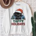 Lab クリスマス ラブラドールレトリバー Yappy Holidays Dog スウェットシャツ 年配の女性への贈り物