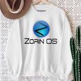Linux Zorin Os タグラインとロゴ入り オープンソースos スウェットシャツ 年配の女性への贈り物