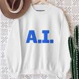 I Love AI 人工知能 長袖tシャツ スウェットシャツ 年配の女性への贈り物