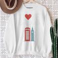 I Love Englandの象徴的なランドマークデザイン。 長袖tシャツ スウェットシャツ 年配の女性への贈り物