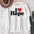 I Love Heart Hope Namee On A スウェットシャツ 年配の女性への贈り物