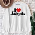 I Love Heart Jackpotslotslot Machines カジノラスベガス スウェットシャツ 年配の女性への贈り物