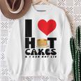I Love Heart ホットケーキ パンケーキ Flapjacks Can Not Lie Foodie スウェットシャツ 年配の女性への贈り物