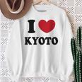 I Love Kyoto 京都が大好きです スウェットシャツ 年配の女性への贈り物