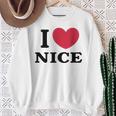 I Love Nice アイ・ラブ・ニース スウェットシャツ 年配の女性への贈り物