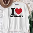 I Love Okinawa アイラブ 沖縄 メンズ 琉球 お土産 旅行 スウェットシャツ 年配の女性への贈り物
