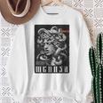 Medusa Backprint 女神の蛇 ギリシャ神話 バックプリント メデューサ スウェットシャツ 年配の女性への贈り物