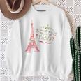 Meet Me In Paris 水彩プリントtシャツ エッフェル塔 スウェットシャツ 年配の女性への贈り物