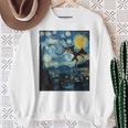 Mothman Cryptid Cryptozoology 星月夜 ゴッホ絵画 スウェットシャツ 年配の女性への贈り物