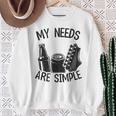 My Needs Areimple Guitars ビール愛好家 ギタリストギター スウェットシャツ 年配の女性への贈り物