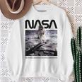 Nasaアポロ11号の月面宇宙飛行士の有名なワームロゴ スウェットシャツ 年配の女性への贈り物